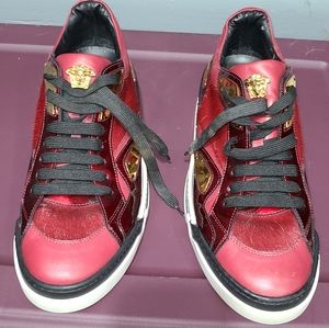 Versace pony hair sneakers